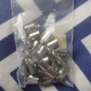 💖Shiny Silver Cord End Caps💖